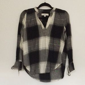LOFT Plaid Blouse